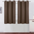LEMOMO Chocolate Brown Blackout Curtains 42 x 54 Inch Length Set of 2 Panels Grommet Bedroom Curtains for Living Room
