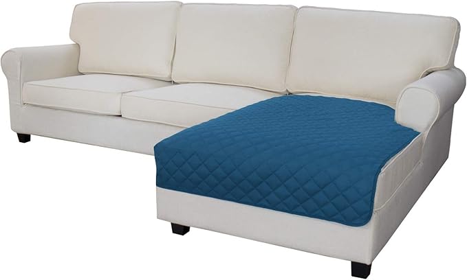 Easy-Going Sectional Couch Covers for Dogs L Shape Sofa Cover Reversible Sofa Slipcover Chaise Lounge Cover Furniture Protector Cover for Pets Dog Cat (42 x 68 inches, Peacock Blue/Peacock Blue)