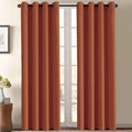 H.VERSAILTEX Blackout Curtain for Living Room Thermal Insulated Grommet Window Treatment Panel for Bedroom, Energy Saving Curtain for Large Window, Thick and Soft - Orange -Set of 1 Panel, 52'W x 96'L