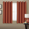 H.VERSAILTEX Full Blackout Curtain Shade Light Blocking Curtains 63 Inch Length Ultra Soft and Sleep Well Kids Room Curtains with 8 Grommets Each Panel - One Panel - Orange, 52" W x 63" L