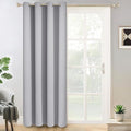 Yakamok Wide Thermal Blackout Patio Door Curtain Panel, Light Grey Grommet Sliding Door Insulated Curtains, Extra Wide Curtains for Sliding Glass Door, Light Gray, W52 x L84, 1 Panel