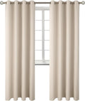 BGment Blackout Curtains - Grommet Thermal Insulated Room Darkening Bedroom and Living Room Curtains, Set of 2 Panels (46 x 84 Inch, Champagne)