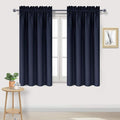 DWCN Navy Room Darkening Blackout Curtains - Thermal Insulated Privacy Energy Saving Window Curtain Drapes 42 x 45 inch Length, Set of 2 Bedroom Living Room Curtains