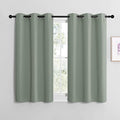 NICETOWN Modern Blackout Curtains Noise Reducing, Thermal Insulated and Privacy Room Darkening Drape Panels for Boy's Guest Room Door Small Short Window (Greyish Green, 2 Panels, W42 x L40 -Inch)