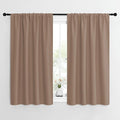 NICETOWN Kitchen Window Blackout Curtains - Window Treatment Thermal Insulated Rod Pocket Small Blackout Draperies/Drapes for Bedroom/Kitchen (Cappuccino, Set of 2, 42 inches Wide by 54 inches Long)