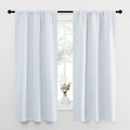 NICETOWN Greyish White Window Curtain Panels - Thermal Insulated Rod Pocket Room Darkening Curtain Sets for Bedroom (2 Panels, 34 by 63)
