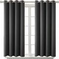 BGment Blackout Curtains - Grommet Thermal Insulated Room Darkening Bedroom and Living Room Curtain, Set of 2 Panels (52 x 54 Inch, Dark Grey)