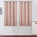 LEMOMO Blackout Curtains 66 x 54 Inch Long Blush Curtains Set of 2 Panels Room Darkening Curtains for Bedroom and Living Room