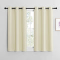 NICETOWN Room Darkening Curtain Panels for Living Room, Thermal Insulated Grommet Room Darkening Draperies/Drapes for Window (Beige, 2 Panels, W42 x L40 -Inch)
