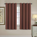 H.VERSAILTEX Blackout Curtain for Living Room Thermal Insulated Window Treatment Curtain Extra Long 63 inch Length Energy Saving Solid Grommet Top Blackout Drape, One Panel, Rust, 52" W x 63" L