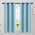 Yakamok Sky Blue Blackout Curtains for Bedroom,Thermal Insulated Grommet Room Darkening Window Drapes for Living Room,42W x 63L,2 Panels
