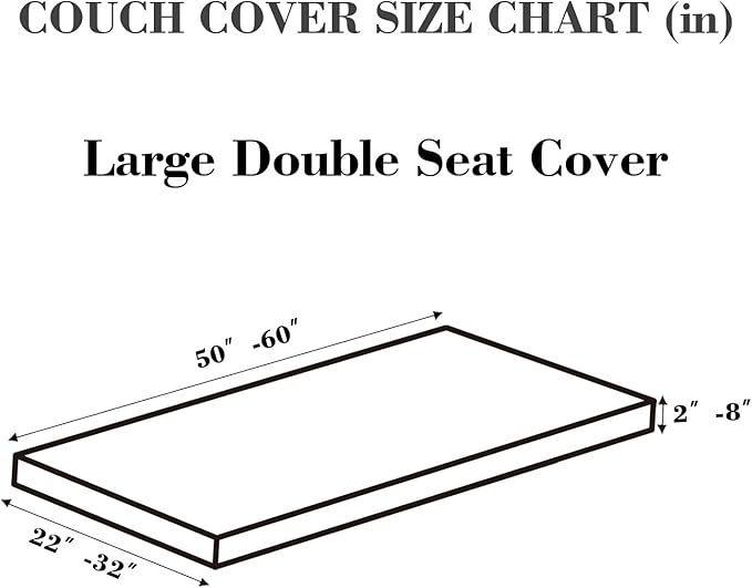 Couch Covers for 2 Cushion Sofa Pet Friendly Couch Cushion Covers Universal Sofa Covers Washable Stretch Slipcovers for Sectional Sofa (Texture Blue,Large Double Seat Cover)