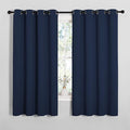NICETOWN Blackout Curtain Panels for Bedroom, 2 Panels, W52 x L60-inch, Navy, Thermal Insulated Grommet Top Blackout Draperies and Drapes for Basement