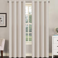 H.VERSAILTEX Blackout Curtain for Living Room Thermal Insulated Window Treatment Curtain Extra Long 108 inch Length Energy Saving Solid Grommet Top Blackout Drape, One Panel, Natural, 52" W x 108" L