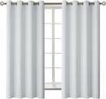 BGment Room Darkening Curtains 63 Inches Long - Grommet Thermal Insulated Drapes Window Treatment Curtains for Bedroom, 2 Panels, 52 x 63 Inch, Greyish White