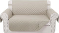 Reversible Loveseat Sofa Covers Couch Cover Furniture Protector(Loveseat Small,Beige/Beige)