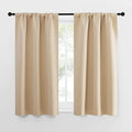 NICETOWN Blackout Room Darkening Curtains - Home Decoration Light & Noise Reducing Thermal Insulated Window Draperies with Rod Pocket Top (Biscotti Beige, 2 Panels, 34 inches Wide x 54 inches Long)