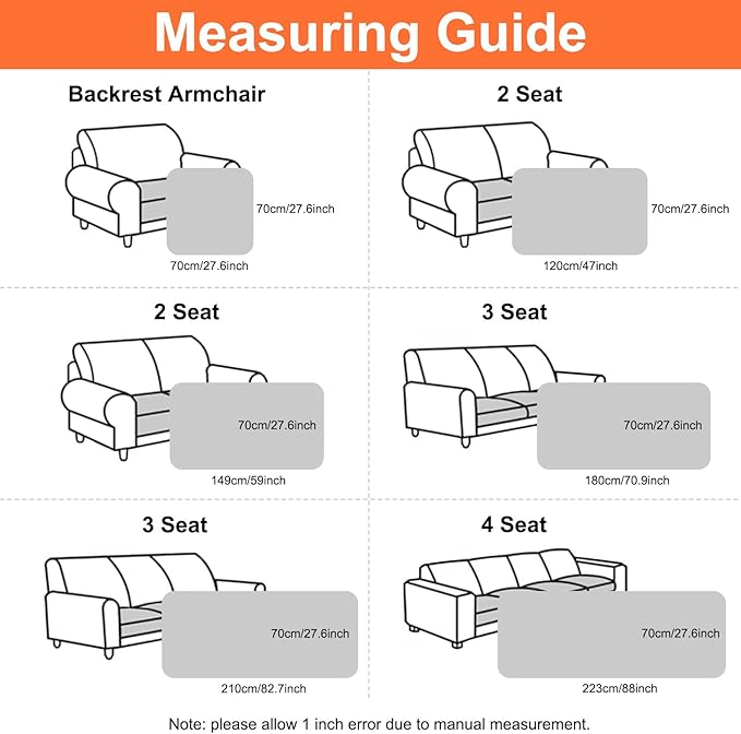 Smiry Couch Cover for Dogs Washable, Non Slip Fuzzy Pet Couch Covers for 3 Cushion Sofa Pet Friendly, Thick Soft Sofa Slipcovers Cushion Protector (Dark Grey, 27.6" x 27.6")