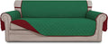 Easy-Going Reversible Oversized Couch Cover for 3 Cushion Couch Sofa Cover for Dogs Water Resistant Furniture Protector Cover with Foam Sticks for Pet (Oversized Sofa, Green/Christmas Red)