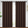Yakamok Blackout Curtains for Bedroom 2 Panels Set 84 Inch Length Thermal Insulated Room Darkening Dark Black Out Drapery Grommet Window Treatments Drapes for Living Room, 70x84, Chocolate Brown