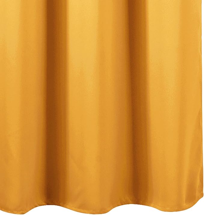 LEMOMO Blackout Curtains 66 x 54 Inch Long Yellow Curtains Set of 2 Panels Room Darkening Curtains for Bedroom and Living Room