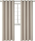 BGment Room Darkening Curtains 108 Inches Long - Grommet Thermal Insulated Drapes Window Treatment Curtains for Bedroom, 2 Panels, 52 x 108 Inch, Camel