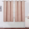 LEMOMO Blackout Curtains 42 x 63 inch/Blush Curtains Set of 2 Panels/Thermal Insulated Room Darkening Bedroom Curtains