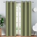 Yakamok Room Darkening Thermal Insulated with Grommet Window Curtain for Bedroom, 38Wx84L inch, Light Reducing Drapes for Living Room,Sage Green, 2 Panels