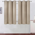 LEMOMO Khaki Blackout Curtains/38 x 54 Inch/Set of Two Panels Grommet Living Room Curtains
