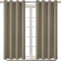 BGment Room Darkening Curtains 45 Inches Long - Grommet Thermal Insulated Drapes Window Treatment Curtains for Bedroom, 2 Panels, 52 x 45 Inch, Cocoa