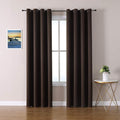 ChrisDowa Grommet Blackout Curtains for Bedroom and Living Room - 2 Panels Set Thermal Insulated Room Darkening Curtains (Brown, 52W x 72L)