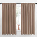 NICETOWN Kids Blackout Curtain Panels - Window Treatment Thermal Insulated Solid Rod Pocket Blackout Drapes for Bedroom (Cappuccino, Set of 2, 70 by 63 Inch)