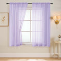 Lavender Sheer Curtains 63 Inch Length 2 Panels, Voile Sheer Curtain for Living Room, Breathable Light Filtering Modern Window Treatments, Soft Fabric Dual Rod Pocket Drapes, 2x42Wx63L Inches