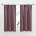 NICETOWN Kitchen Curtains, Short Blackout Curtains & Drapes, Small Window Draperies for Dining Room, Cupboard (Dry Rose, 34" W by 45" L, Set of 2)