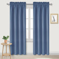 DWCN Blackout Curtains – Thermal Insulated, Energy Saving & Noise Reducing Bedroom and Living Room Curtains, Dusty Blue, W 42x L 84 Inch, Set of 2 Rod Pocket Curtain Panels