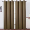 LEMOMO Brown Thermal Blackout Curtains/42 x 84 Inch/Set of 2 Panels Room Darkening Curtains for Bedroom