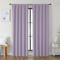 Simplebrand Ava Lilac Blackout Curtains for Bedroom 84 Inch Length 2 Panels Set, Solid Thermal Insulated Privacy Living Room Window Treatment Curtains Blackout Drapes, W50 x L84 Inch, Lilac