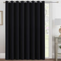 H.VERSAILTEX Blackout Patio Curtains 100 x 108 Inches for Sliding Door Extral Wide Blackout Curtain Panels Thermal Insulated Room Divider - Grommet Top, 9' Tall by 8.5' Wide - Jet Black