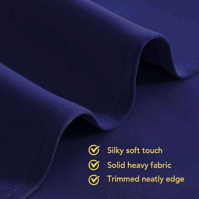NICETOWN Blackout Curtain Panels for Bedroom, Royal Blue, 2 Panels, W70 x L63-inch, Grey, Thermal Insulated Grommet Top Blackout Draperies and Drapes for Basement
