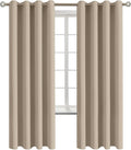 BGment Blackout Curtains - Grommet Thermal Insulated Room Darkening Bedroom and Living Room Curtains, Set of 2 Panels (46 x 72 Inch, Sand)