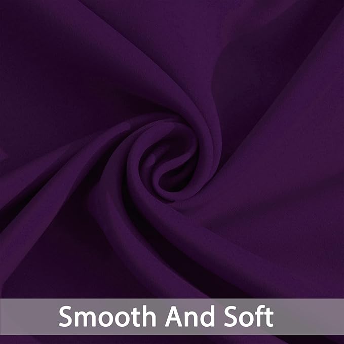 Yakamok Room Darkening Grommet Top Window Drapes Thermal Insulated Light Blocking Blackout Curtains for Living Room,42W x 84L,Purple,2 Panels