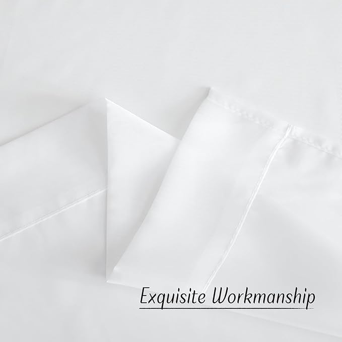 NICETOWN White Sheer 54 inch Length Curtains, Grommet Soft Voile Sheer Light Filtering Lightweight & Breathable Window Treatments for Nursery/Cafe, W30 x L54, 2 Panels