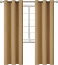 BGment Blackout Curtains for Living Room - Grommet Thermal Insulated Room Darkening Curtains for Bedroom, 2 Panels of 42 x 84 Inch, Khaki