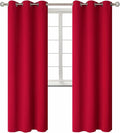 BGment Room Darkening Curtains 72 Inches Long - Grommet Thermal Insulated Drapes Window Treatment Curtains for Bedroom, 2 Panels, 42 x 72 Inch, Red