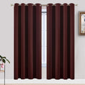 Yakamok Window Treatment Blackout Thermal Insulated Room Darkening Solid Grommet Curtains/Drapes for Bedroom Living Room (Burgundy Red,52x72-inch, 2 Panels)