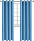 BGment Room Darkening Curtains 84 Inches Long - Grommet Thermal Insulated Drapes Window Treatment Curtains for Bedroom, 2 Panels, 52 x 84 Inch, Sky Blue
