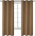 BGment Blackout Curtains for Living Room - Grommet Thermal Insulated Room Darkening Curtains for Bedroom, 2 Panels of 42 x 63 Inch, Taupe