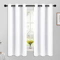 Yakamok Blackout Curtains Room Darkening Thermal Insulated Window Panels,Solid Grommet Top Drapes for Bedroom/Living Room(42Wx63L, Pure White, 2 Panels)