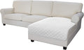 Easy-Going Sectional Couch Covers for Dogs L Shape Sofa Cover Reversible Sofa Slipcover Chaise Lounge Cover Furniture Protector Cover for Pets Dog Cat (42 x 52 inches, White/White)