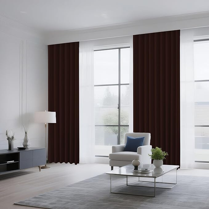 CUCRAF Chocolate Blackout Curtains Customize, Rod Pocket Room Darkening Curtain for Bedroom Living Room, Thermal Insulated Window Drapes 1 Panel (Custom Size, Color)